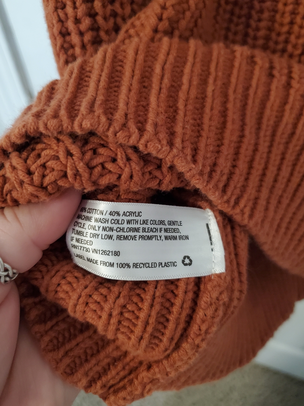 A New Day Cable Knit Sleeveless Sweater Vest in Rust - Picture 5 of 5